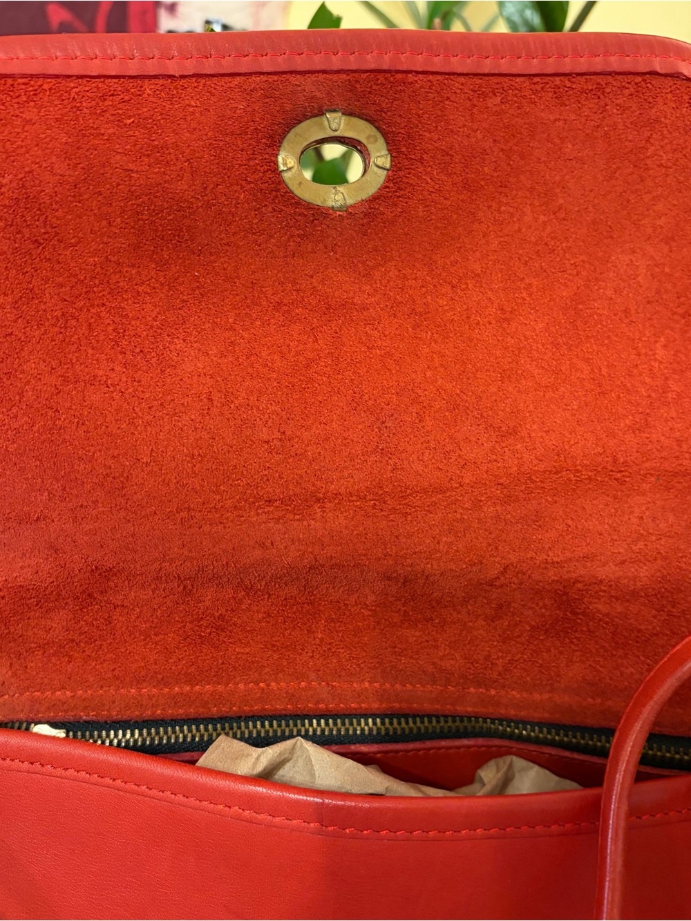 Vintage Coach Dinky 80s 90s Cherry Red Leather Crossbody Bag Purse Made In USA - Picture 16 of 16